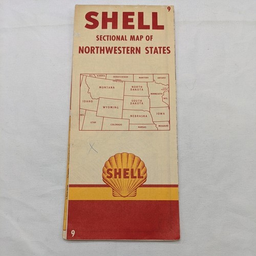 Vintage Shell Sectional Map Of Northwestern States - $13.37