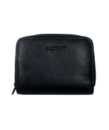 Buxton Black Leather Accordion Double Zip Credit Card ID Holder Wallet S... - $16.82