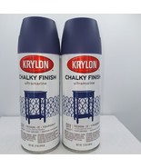Krylon Chalky Finish Ultramarine 12 Oz Spray Paint New 2 Cans - $48.49