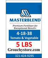 MASTERBLEND ® 4-18-38 Tomato &amp; Vegetable Fertilizer (5 bs) FREE SHIPPING - $24.70