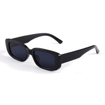 Square Rectangle Sunglasses Women Retro Vintage Driving Glasses (Black B... - £13.66 GBP