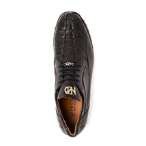 Genuine caiman hornback and original lizard skin Sneaker Shoes Crater Black image 4