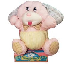 Dan Dee 12&quot;Fluffy Stuff Nylon Parachute Stuffed Rabbit Plush Animal Past... - £37.81 GBP