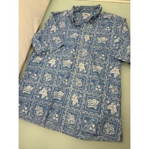 Reyn Spooner Men Hawaiian Shirt Button Up Short Sleeve Blue XL - £23.33 GBP