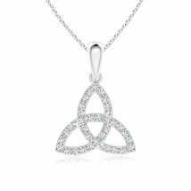 Authenticity Guarantee 
1.3mm Celtic Trinity Knot Diamond Pendant in 14K Whit... - £809.52 GBP