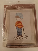 Vintage Moppets 787E Creative Stitchery Kit I Love You 1974 Vogart Crafts Co. - £16.23 GBP