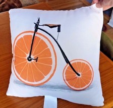 DENY Designs VITAMIN Throw Pillow By Florent Bodart 16&quot; x16&quot; Oranges Bic... - $9.74