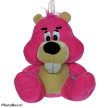 Six Flags Texas Pink Beaver Plush Woodland Stuffed Animal 8.5&quot; - £19.67 GBP