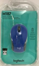 Logitech - M187 - Wireless Optical MINI Mouse with Nano Receiver - Blue - £15.94 GBP