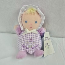 Carter&#39;s Bunches of Love Little Cutie Rattle Soft Cloth Baby Doll Toy Purple NEW - £27.37 GBP