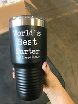 Funny Tumbler Fathers Day Gift for Dad World&#39;s Best Farter Oops I meant ... - £22.22 GBP+
