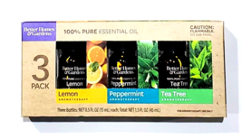 Better Homes &amp; Gardens 3 Pure Essential Oil Lemon Peppermint Tea Tree .5... - $19.99