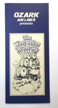 Vintage OZARK AIRLINES Wine Cellar in Sky In-Flight Wine Menu Brochure - $38.00