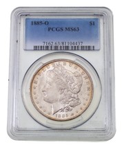 1885-O Silver Morgan Dollar Graded by PCGS as MS-63 - $2,946.86 MXN