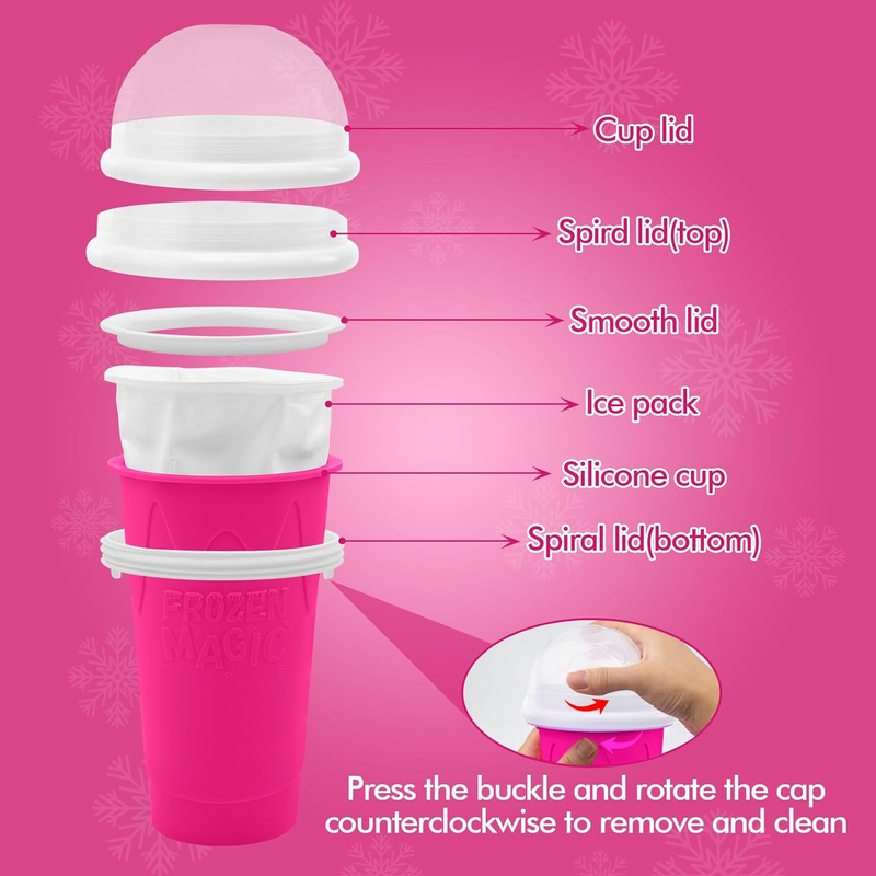 500ML Slushie Maker Cups, Magic Quick Frozen Smoothies Cup for Homemade Milk Sha Item image 3