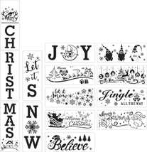 14 Pcs Christmas Stencils Template Large Christmas Snowflake Painting Stencils  - £13.78 GBP