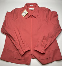 C.J. Banks New With Tags Women&#39;s Zip Up Dress Jacket- Size 14W Coral - $22.22