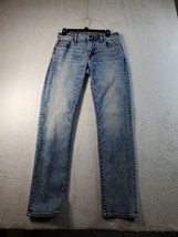 American Eagle Skinny Jeans Stretch Womens Size 30 Blue Denim Acid Wash Pull On - £15.33 GBP