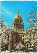 Colorado Postcard Denver Colorado State Capitol In Winter - $2.96