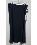 MSK Women’s A Line Black Maxi Sheer Lined Skirt Size 18W - $29.69