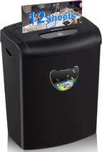 Paper Shredder, 12-Sheet Cross Cut With 5-Gallon Basket, P-4 Security Le... - £54.26 GBP