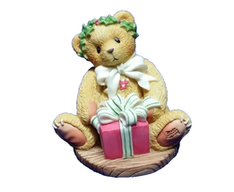 Cherished Teddies 475602 Margy Im Wrapping Holiday Joy Bear Figurine 1998 Enesco - £17.37 GBP