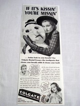 1942 Ad Colgate Ribbon Dental Cream If It&#39;s Kissin&#39; You&#39;re Missin&#39; - £7.04 GBP