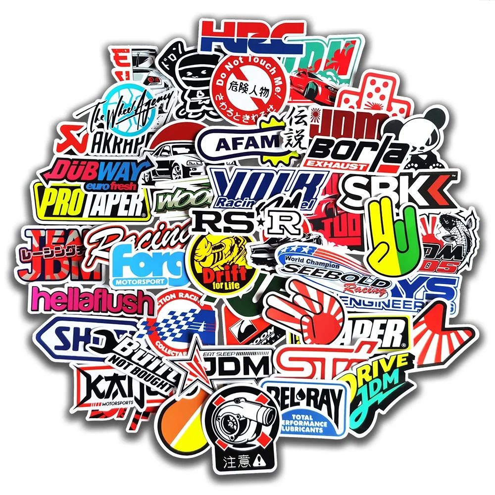 10/20/50/100pcs Cool Car Styling JDM Modification Stickers for Bumper Bi... - £81.33 GBP