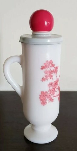 Vintage Collectible Avon Dutch Treat Demi Cup Milk Glass Victorian Scene ~ 4 Item image 3