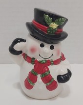 Vtg Ceramic Snowman Pepper Shaker Christmas Decoration Complete With Plug - £3.99 GBP