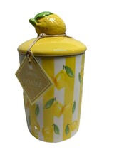 Ceramic Candleholder with Lid Lemon Ginger Scent NEW - $314.50 MXN
