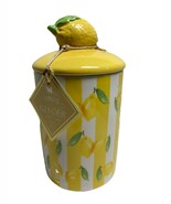 Ceramic Candleholder with Lid Lemon Ginger Scent NEW - $314.28 MXN