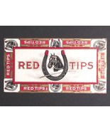 Early Red Tips Gold Embossed Cigar Advertising Label Trimmed Horse Horse... - $14.99