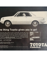 1968 Toyota Corona 2 Door Advertisement Automobilia Japanese Vintage DWJJ18 - $19.99