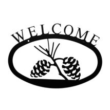 Village Wrought Iron Pine Cone Welcome Home Sign Small - £19.28 GBP