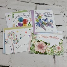 Happy Birthday Greeting Cards Lot of 4 with Matching Envelopes  - £9.36 GBP