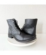 NEW Lane Mens Black Ankle Boots Size 13 Lace-up Short Boot Casual Leathe... - $247.50
