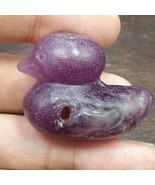 Antique Amethyst Duck animal figurine Bird Sculpture bead Amulet - €78,26 EUR