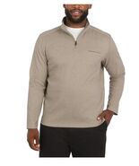 DKNY Mens Sweater Tan 1/4 Zip Herringbone Mock Neck Pocket Long Sleeves - $82.25 CAD