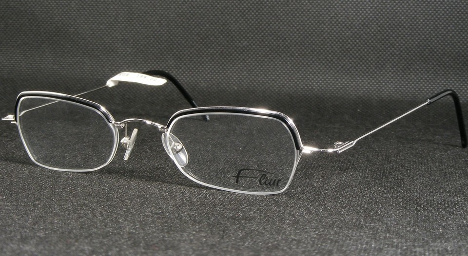 Vintage Flair 450 COL 026 Black / Silver UNIQUE EYEGLASSES GLASSES 44-20... - $135.75