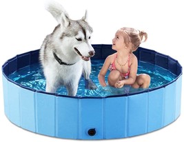 Jasonwell Foldable Dog Pet Bath Pool Collapsible Dog Pet Pool Bathing Tub Kiddie - £29.17 GBP