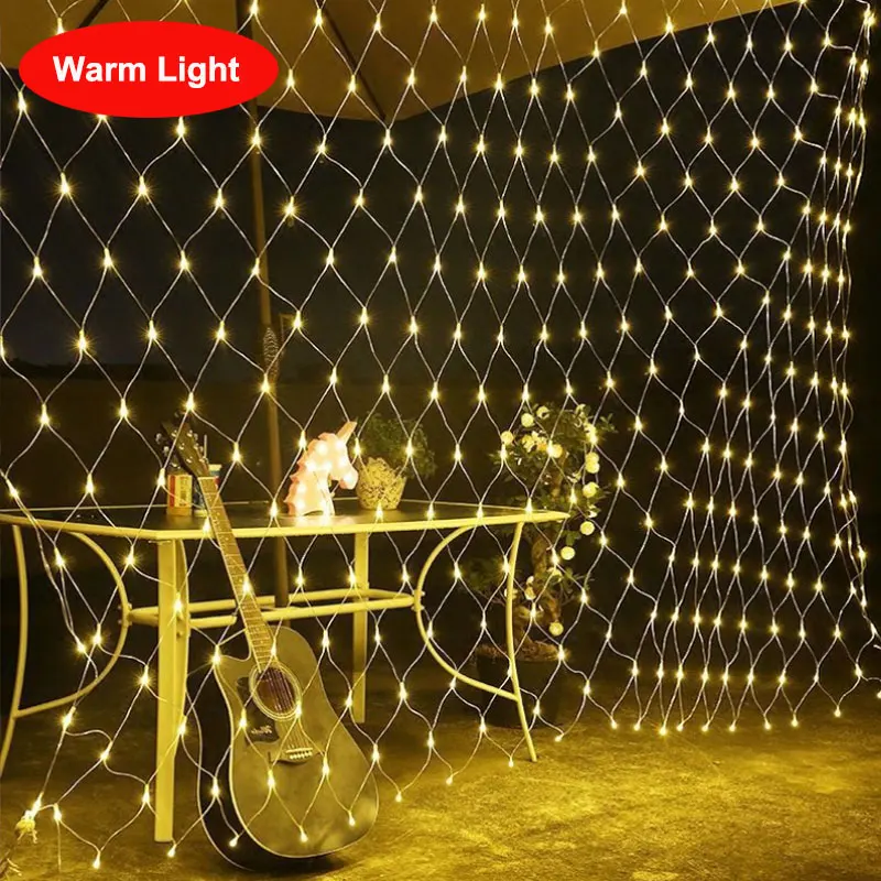 Christmas LED Net Lights Outdoor  Lights 8 Modes LED String Lights For Xmas Gard - £68.70 GBP