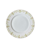 Vintage PT Bavaria Dinner Plate 9.5&quot; White With Floral Trim Hand Painted - £23.21 GBP