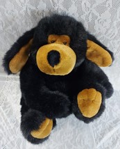 Chosun Plush Puppy Dog Bear Black Brown Sitting 13&quot; Stuffed Animal Plushie Toy - $138.98