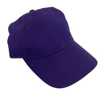 Vintage Cobra Cap Hat Blank Plain Curved Purple Corduroy Hook Loop - $6.23