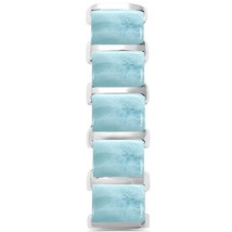 Sterling Silver Natural Larimar Bar Pendant - £55.35 GBP