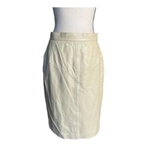 Siena Beige Vintage Leather Pencil Skirt Size 12 - $64.35