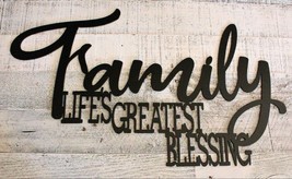 Family Life&#39;s Greatest Blessing Metal Wall Art 20 1/2&quot; x 12&quot; - £26.33 GBP