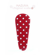 Small Polka Dot Embroidery Scissors Sheath Red - £4.75 GBP