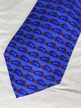 Vintage Robert Talbot Studio Tie Blue Red Ants Print 100% Sold USA Made - $10.00